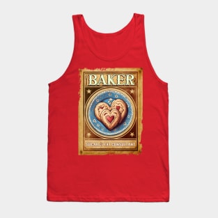 Baker western wanted poster heart cookies baking pastry chef Tank Top